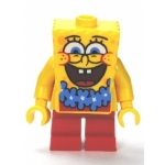 Minifig bob036 : Bob l'éponge (collier de fleurs bleues) (3818)
