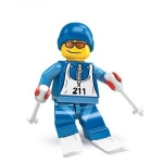 Minifig col028 : Le skieur