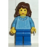 Minifig hp001 : Hermione (torse bleu clair, jambes bleues)