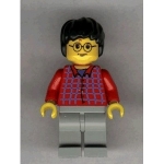 Minifig hp025 : Harry Potter (chemise rouge, jambes gris clair)