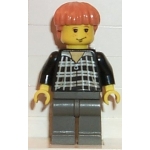Minifig hp032 : Ron Weasley (chemise à carreaux blanche et noire)