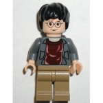 Minifig hp041 : Harry Potter (chemise gris bleuté foncé, jambes beige foncé)