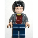 Minifig hp057 : Harry Potter (chemise gris bleuté foncé, jambes bleu foncé)