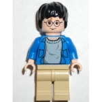 Minifig hp059 : Harry Potter (chemise bleue, jambes beiges, peau claire) (4755)