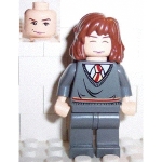 Minifig hp065 : Hermione (jambes gris bleuté foncé, visage endormi/éveillé)
