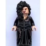 Minifig hp092 : Bellatrix Lestrange (robe noire, cheveux longs noirs)