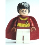 Minifig hp110 : Harry Potter (uniforme de Quidditch rouge foncé, peau claire)
