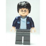Minifig hp116 : Harry Potter (veste bleu foncé, jambes gris bleuté foncé)