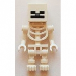 Minifig min011 : Squelette (crâne carré)