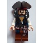 Minifig poc024 : Capitaine Jack Sparrow (tricorne et veste bleue) (30133)