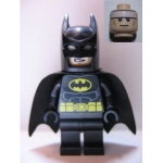 Minifig sh016 : Batman (Costume noir avec ceinture et logo jaunes, cagoule type 1)