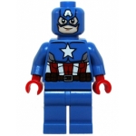 Minifig sh106 : Captain America (Costume bleu, ceinture marron)