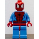 Minifig sh115 : Spider-Man (motif araignée noire, hanches rouges)
