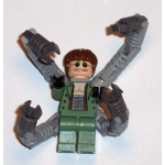 Minifig spd015 : Dr. Octopus / Doc Ock (Veste et jambes vertes, léger sourire dents visibles, avec tentacules)