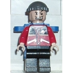 Minifig spd018 : Voleur de Bijoux (Torse rouge avec logo espace, jambes noires)