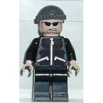 Minifig spd019 : Voleur de Bijoux (Veste noire, jambes noires)