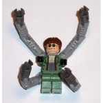 Minifig spd026 : Dr. Octopus / Doc Ock (Veste et jambes vertes, léger sourire narquois, avec tentacules)