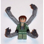Minifig spd027 : Dr. Octopus / Doc Ock (Veste et jambes vertes, sourire dents serrées, avec tentacules)