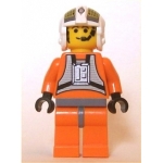 Minifig sw033a : Pilote de Y-wing rebelle Dutch Vander (hanches gris bleuté foncé)