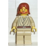 Minifig sw055 : Obi-Wan Kenobi (jeune, cheveux orange foncé, oreillette)
