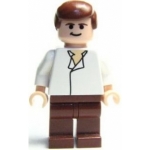 Minifig sw084 : Han Solo (jambes brun rougeâtre sans étui revolver)