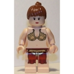 Minifig sw085a : Princesse Leia (tenue d'esclave de Jabba, peau claire)