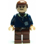 Minifig sw088 : Han Solo (jambes brun rougeâtre avec étui revolver) (6212)