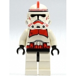 Minifig sw091 : Soldat clone de Choc (marques rouges)