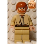 Minifig sw162 : Obi-Wan Kenobi (jambes beige, peau claire, oreillette) (7661)