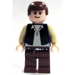 Minifig sw179 : Han Solo (veste noire, tête claire)