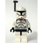 Minifig sw200 : Soldat clone (casque gris bleuté foncé avec antenne)