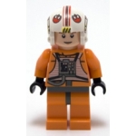 Minifig sw295 : Luke Skywalker (pilote, tête claire, torse et casque détaillés)