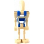 Minifig sw300 : Droïde de combat pilote (torse bleu et marque beige)