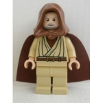 Minifig sw336 : Obi-Wan Kenobi (vieux, capuche et cape, pupilles blanches)