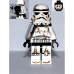 Minifig sw383 : Stormtrooper (épaulette blanche, recycleur, tâches, tête avec visage) (9490)