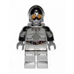 Minifig sw385 : Droïde protocolaire TC-14 (chromé, câbles colorés)