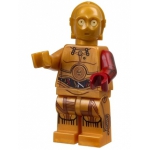 Minifig sw653 : C-3PO (bras rouge foncé, 5002948)