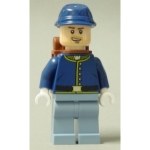 Minifig tlr021 : Soldat de la cavalerie (sac à dos, sourcils marrons, sourire bouche ouverte, barbe)